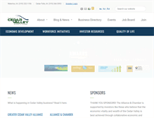 Tablet Screenshot of cedarvalleyalliance.com